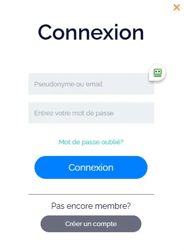Connexion des membres du LUDIOS CASINO