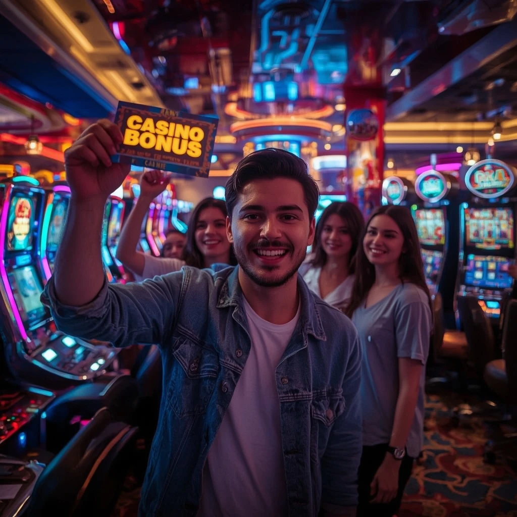 une personne tenant un bonus de Ludios Casino